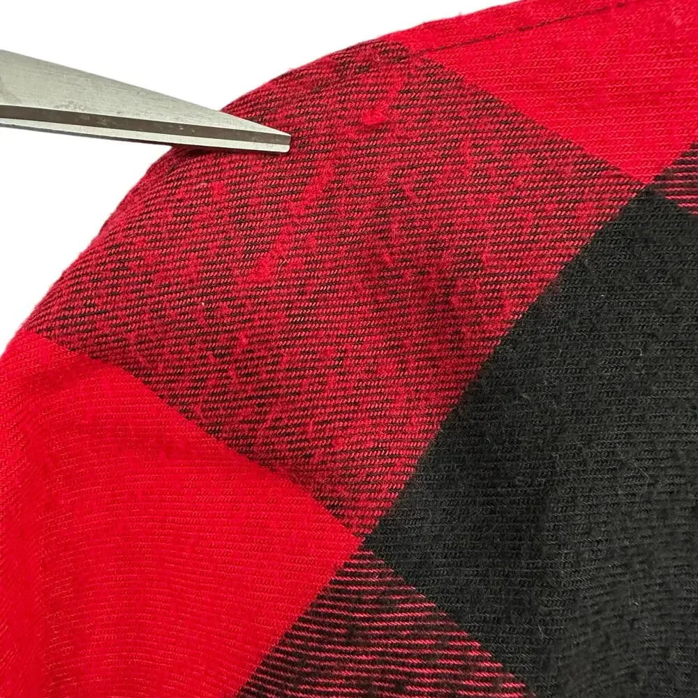 Hippie Rose Buffalo Plaid Flannel Button Up Women M Y2K Western Lumberjack Cabin - Picture 5 of 10